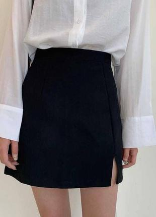 Мини юбка с разрезом🌸