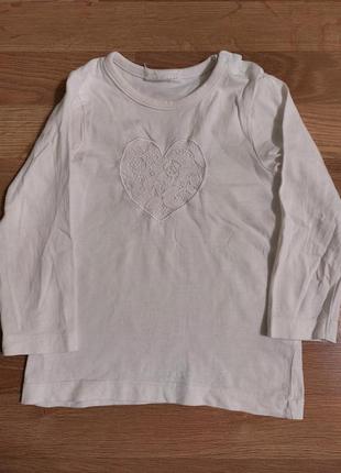 Белый реглан на девочку 2,5-4 лет