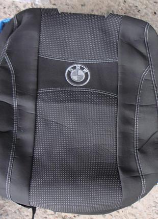 Авточехлы на bmw 5 е34 1988-96г. з/сп цельная;подлок;4подгол. nika