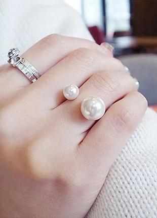 Колечко с искусственным жемчугом, каблучка