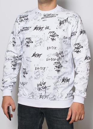 Білий світшот з малюнком