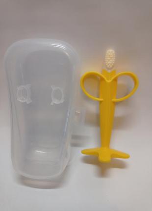 Грызунок прорезыватель щётка банан для зубиков