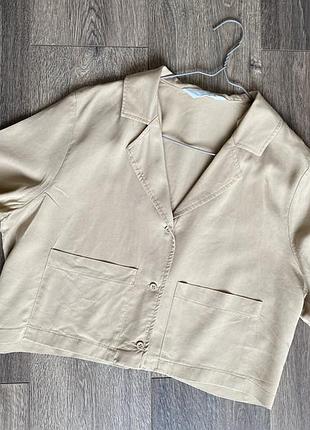 Укорочена сорочка з відкладним комірцем2 фото