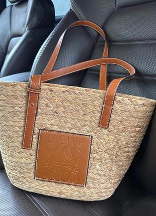 Сумка loewe соломяна