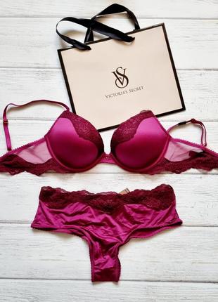 Набор белья от victoria ́s secret, бюст пуш-ап размер 34с, трусики м.