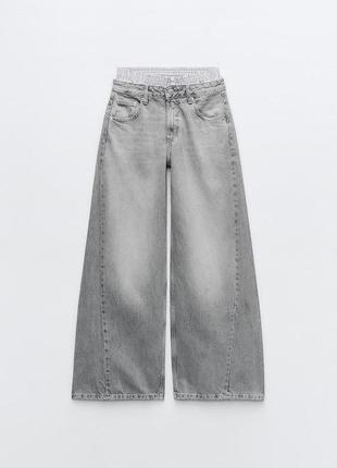 Шикарні трендові джинси zara кльош wide leg