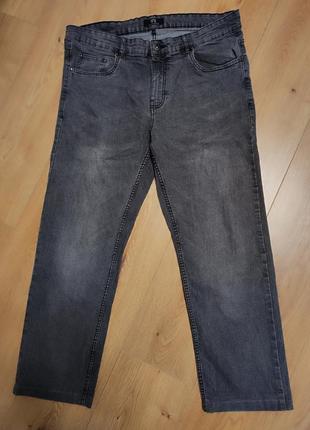 Джинси чоловічі сірі укорочені широкі regular denim man, розмір xl