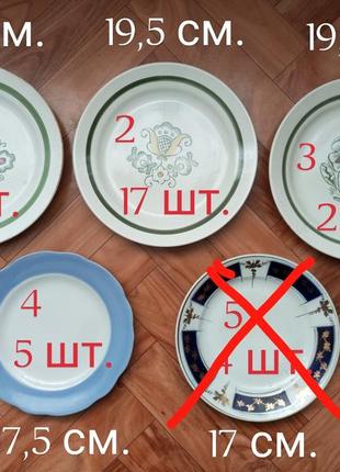 Тарелки столовые, (подставные, глубокие, ), блюда под торт.