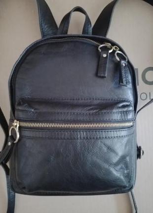 Genuine leather m&s рюкзак шкіряний дорослий маленький як новий оригінал з англії
