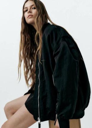 Куртка бомбер нейлоновый zara3 фото