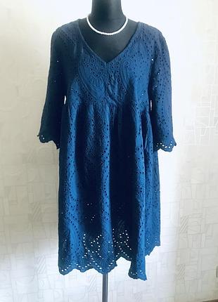 Італійська сукня вільного крою шиття 100% котон