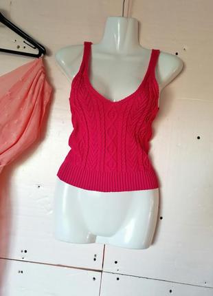 Вязаный топ блузка майка туречица