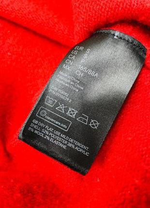 Красный вязаный джемпер h&m s кофта с квадратным вырезом вязаная кофта с широкими рукавами2 фото