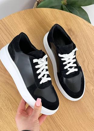 Кожаные кеды lila