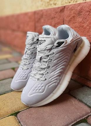 Reebok zig kinetica серые кроссовки мужские кеды мужские зербовки кинетика весенние осенние демисезонные демисезонные низкие текстильные качество