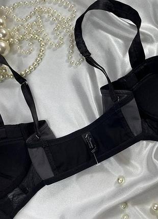 75a / 34a стильный удлиненный бюстгальтер балконет топ бюстье застежка спереди ann summers