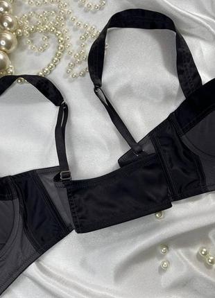 75a / 34a стильный удлиненный бюстгальтер балконет топ бюстье застежка спереди ann summers