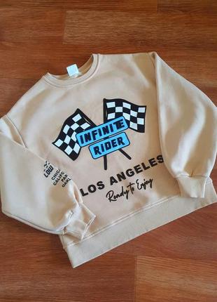 Теплая толстовка, свитшот  zara на 11-12 лет в идеале