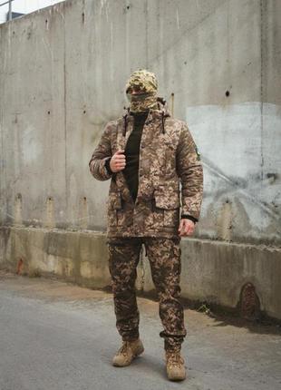 Комплект парка зимняя пиксель + теплые брюки flash пиксель. бафф пиксель в подарок!