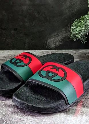 Сланцы мужские с принтами в стиле gucci