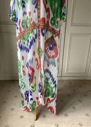 Кафтан zara  стильная пляжная туника, длинное платье limited edition7 фото