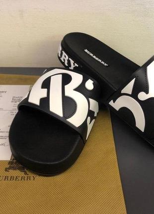 Сланцы мужские с принтами в стиле burberry