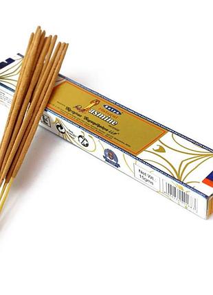 Satya natural jasmine натуральний жасмин 15 грамів, оліїсті пахощі сати, натуральні аромапалички