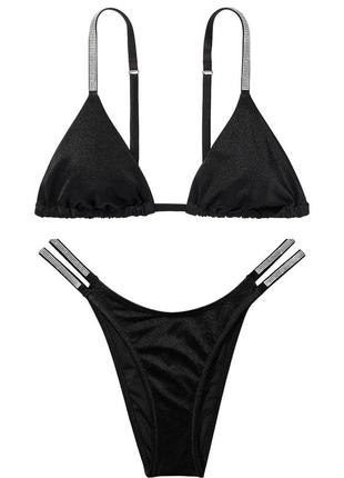 Купальник роздільний victoria's secret original стрази чорний