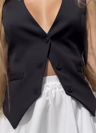 Жилет базовый черный брючный