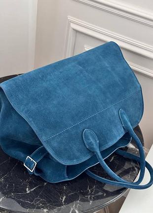 Шикарная женская замшевая сумка the row margaux зе роу