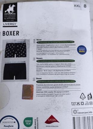 Чоловічі труси боксери набір 2 шт livergy u.s. grand polo німеччина
