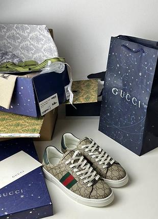 Шикарные женские кеды в стиле gucci гуси