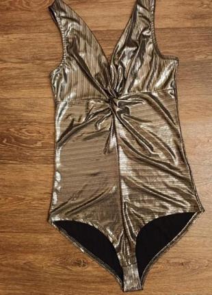 Новый серебряный боди размер s