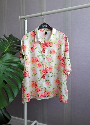 Квіткова блуза з віскози h&m