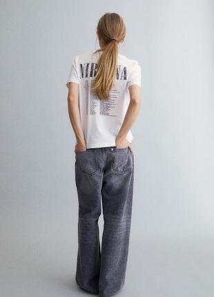Качественная футболка h&m оверсайз nirvana