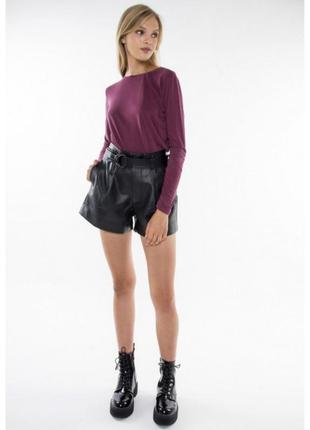 Красивые и качественные шорты из искусственной кожи от primark 🖤🖤