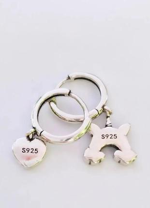 Детские серебряные сережки единорог, срібні сережки серьги