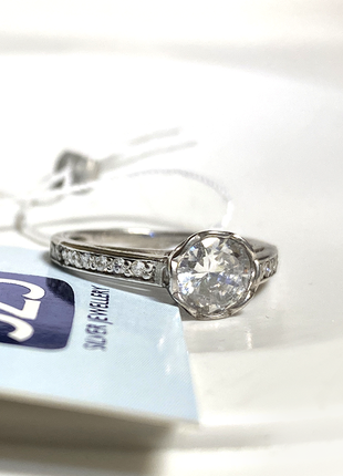 💍 15.5 р. новый серебряный кольца серебро 925 проби с камнями