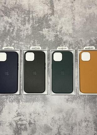 Чехол кожаный apple magsafe leather case для iphone 14