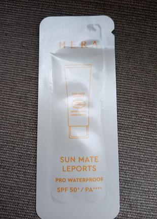 Сонцезахисний крем hera sun mate leports pro waterproof spf 50+ pa+++ 1 мл