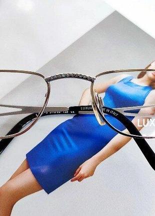 Винтажная оправа с цветными камнями женская очки ретро оригинал — luxury made in italy