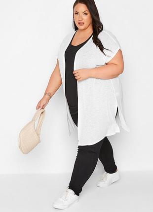 Белоснежный кардиган очень большой редкий размер р.38/40 (66/68/70рр)