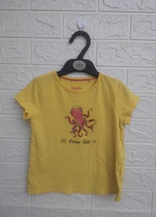 Трикотажная футболка 2-4 года 98-104 см футболочка на девочку хб