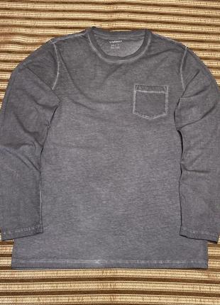 Лонгслів livergy long sleeve garment dyed t-shirt/tee футболка з довгим рукавом/кофта з нагрудною кишенею