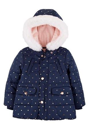 Теплая зимняя куртка парка carters для девочки