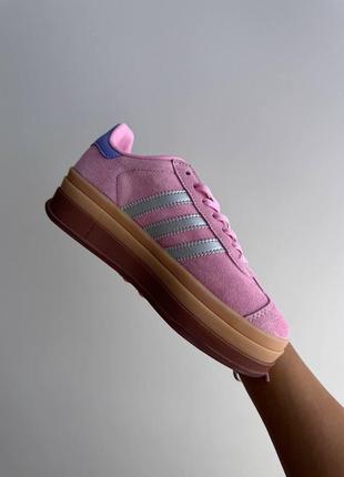 Adidas gazelle bold pink / silver premium кросівки кросовки кроссовки5 фото