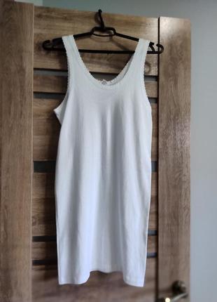 Хлопковая бесшовная майка нитевичка