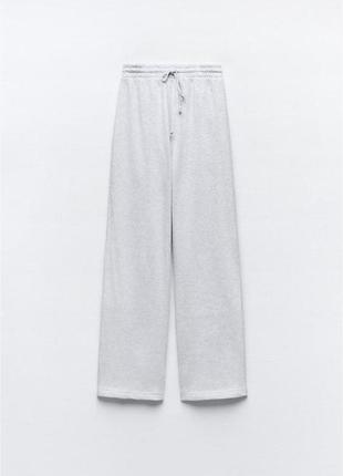 Широкие спортивные штаны zara, штаны палаццо,
