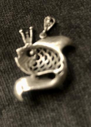 Кулон серебро рыбка