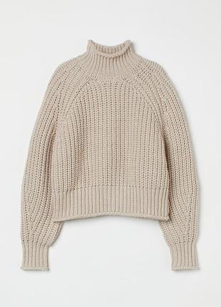 Свитер h&m крупной вязки с горловиной